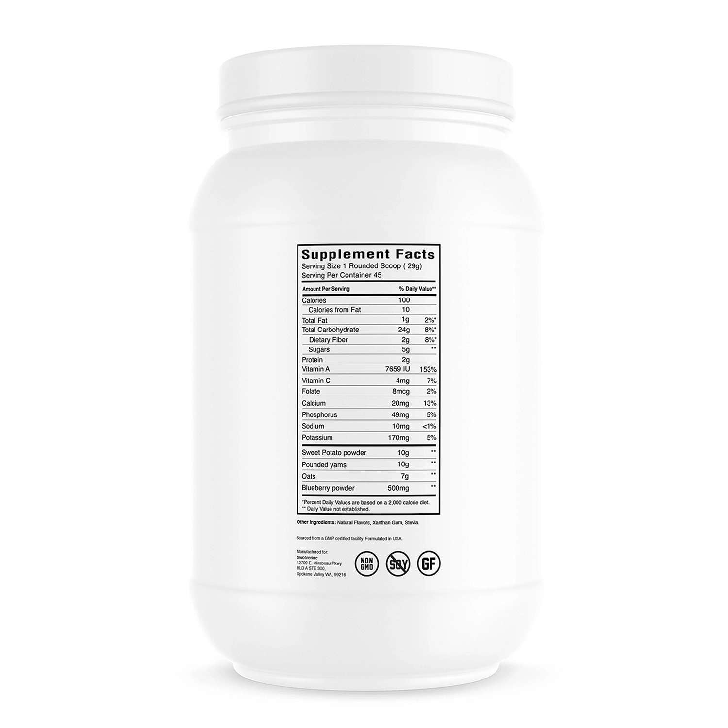 Clean Carbs Supplement Powder - Sweet Potato Pie (45 Servings)